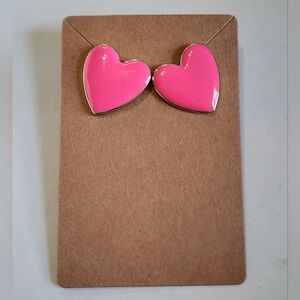 Barbie Pink Heart Shaped Stud Earrings